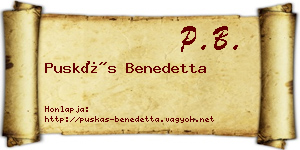 Puskás Benedetta névjegykártya